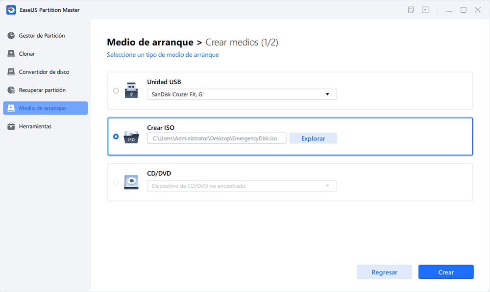 crear un disco de inicio con partition master